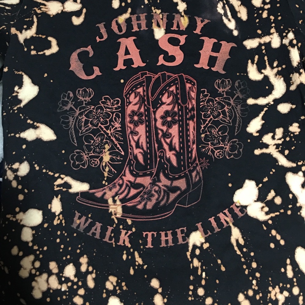 Bleached Johnny Cash Shirt